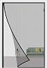 MAGZO Fly Screens for Doors 90 cm X 210 cm, Magnetic Fly Nets with Full-Frame Hook an Loop Washable Scratch-Proof, Grey