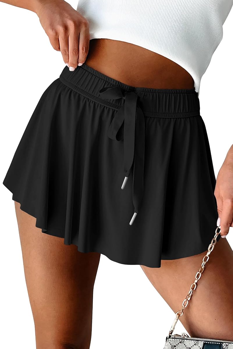Essrite Womens Athletic Skirts Casual Workout Tennis Skirt Mini Skorts