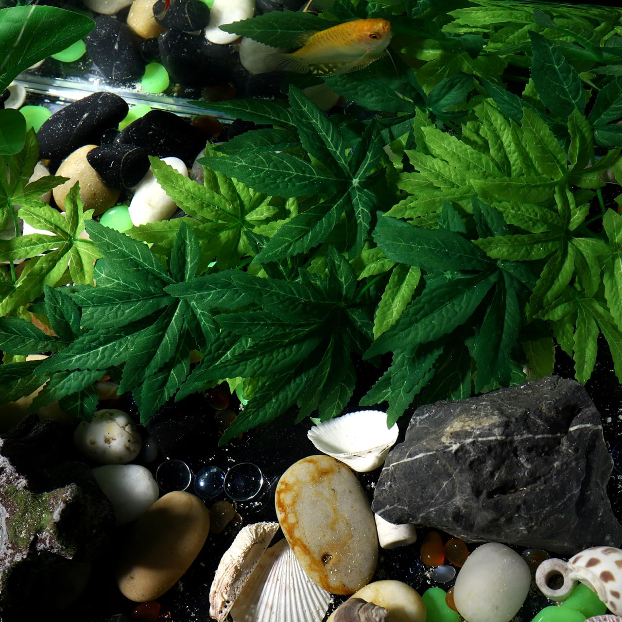balacoo Künstliche Wasserpflanzen: 40 cm Dekoration mit Aquarium Pflanzen künstlich - Hängende Wasserpflanze für Zuhause und Büro Aquarium Teich