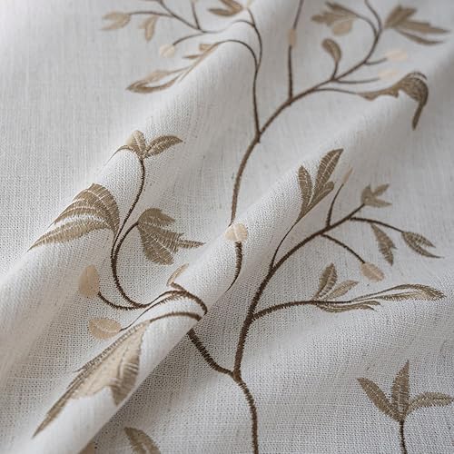 Miniatura 8 de ColorBird Mantel de lino de granja, manteles de arpillera de 55 x 70 pulgadas para mesas rectangulares, mantel lavable con borlas de café a rayas