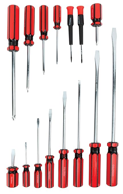 Performance Tool W80005 15-Piece Screwdriver Set for Versatile and Precise DIY and Professional Applications
