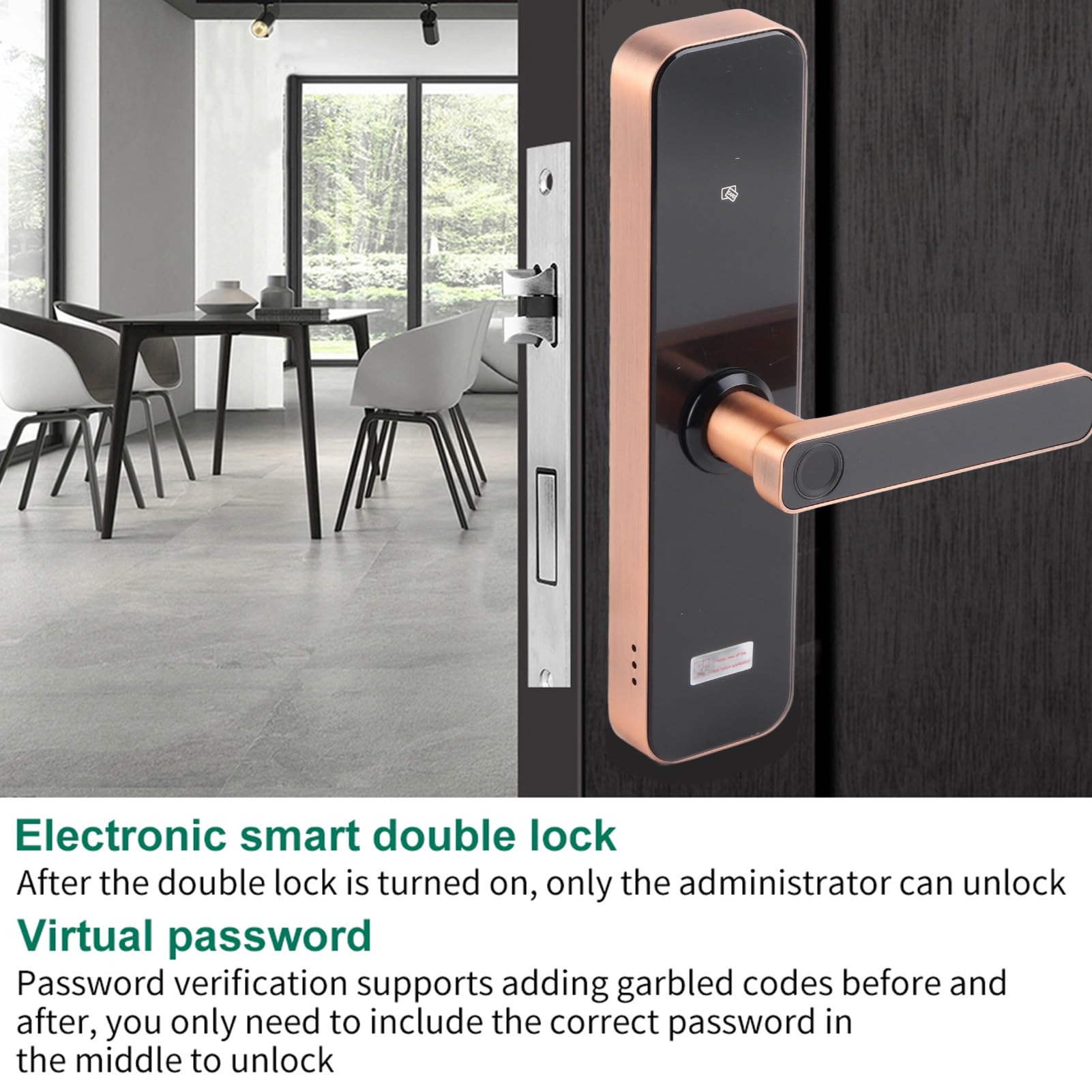 Nutriess Wi Fi Smart Door Lock Touch Panel Fingerprint Multiple Unlocking Modes Virtual Code Tuya Smart Home Office Secure Access