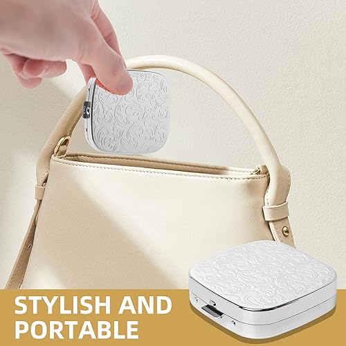 Miniatura 4 de Simple Metal Portátil Mini Caja de Medicina Caja de Almacenamiento (3 compartimentos Plata)