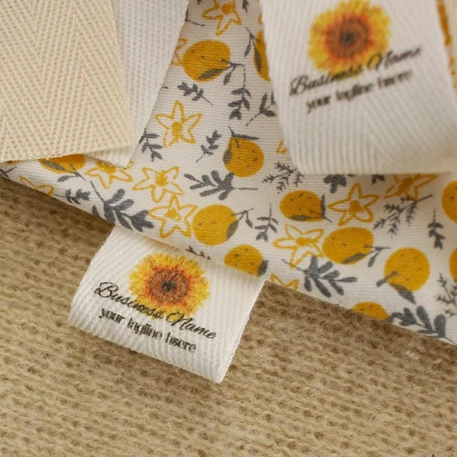 Custom Cotton Ribbon Label,Organic Cotton with Logo or Text Sewing accessori Label,Personalizada,Handmade Label,Gift Tags (50pcs)