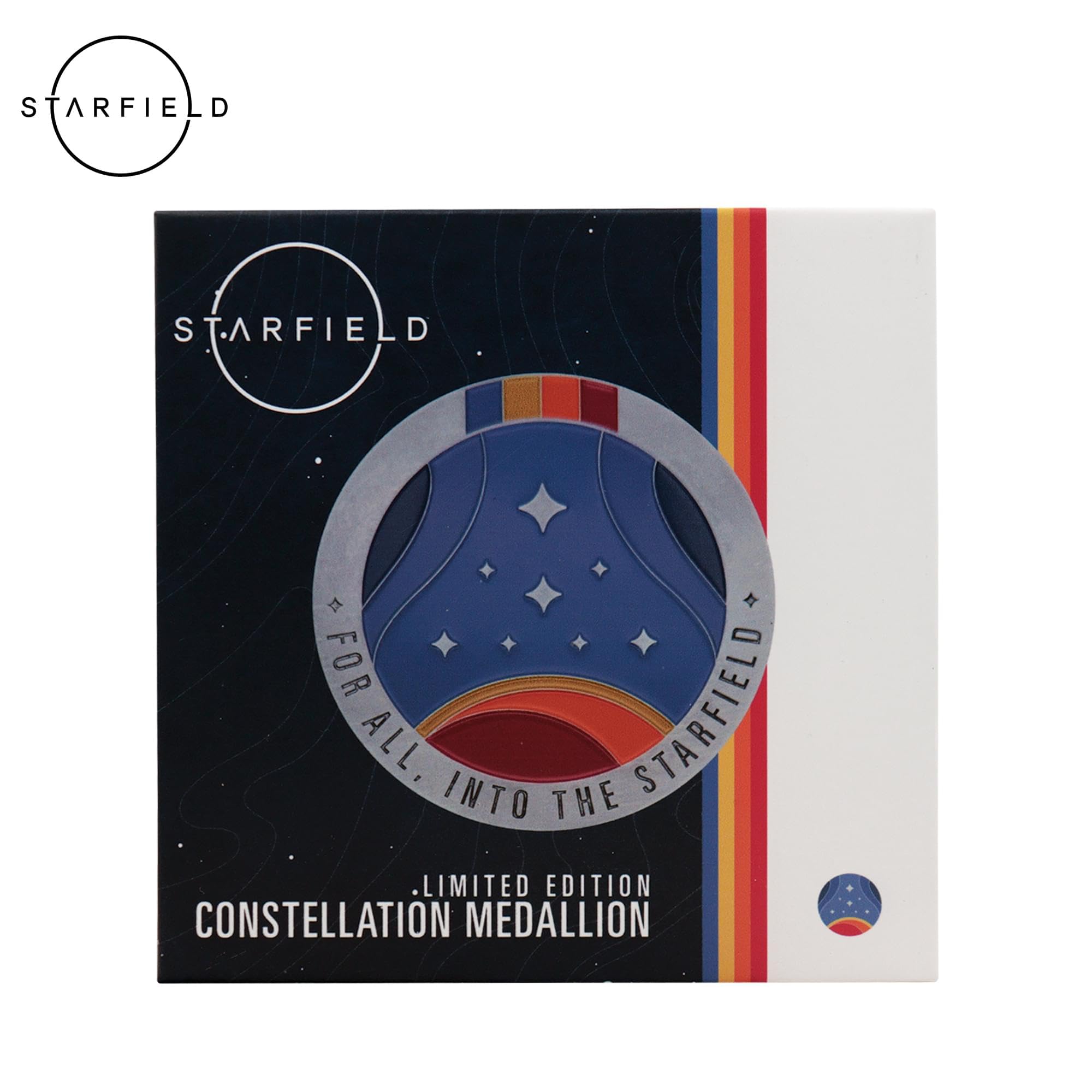 FaNaTtik Médaillon Constellation Starfield – Édition limitée en métal – Sous licence officielle, pièce d'affichage numérotée individuellement de 85 mm