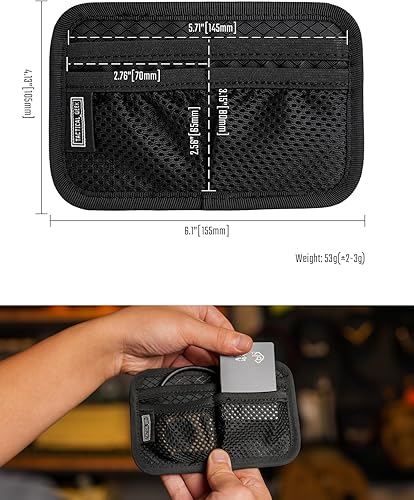 Vista 40 de TACTICAL_GEEK TCM4 Mini tablero organizador EDC, accesorios de mochila con panel trasero de gancho suave, panel de inserción de bolsa de TCM4-Rojo