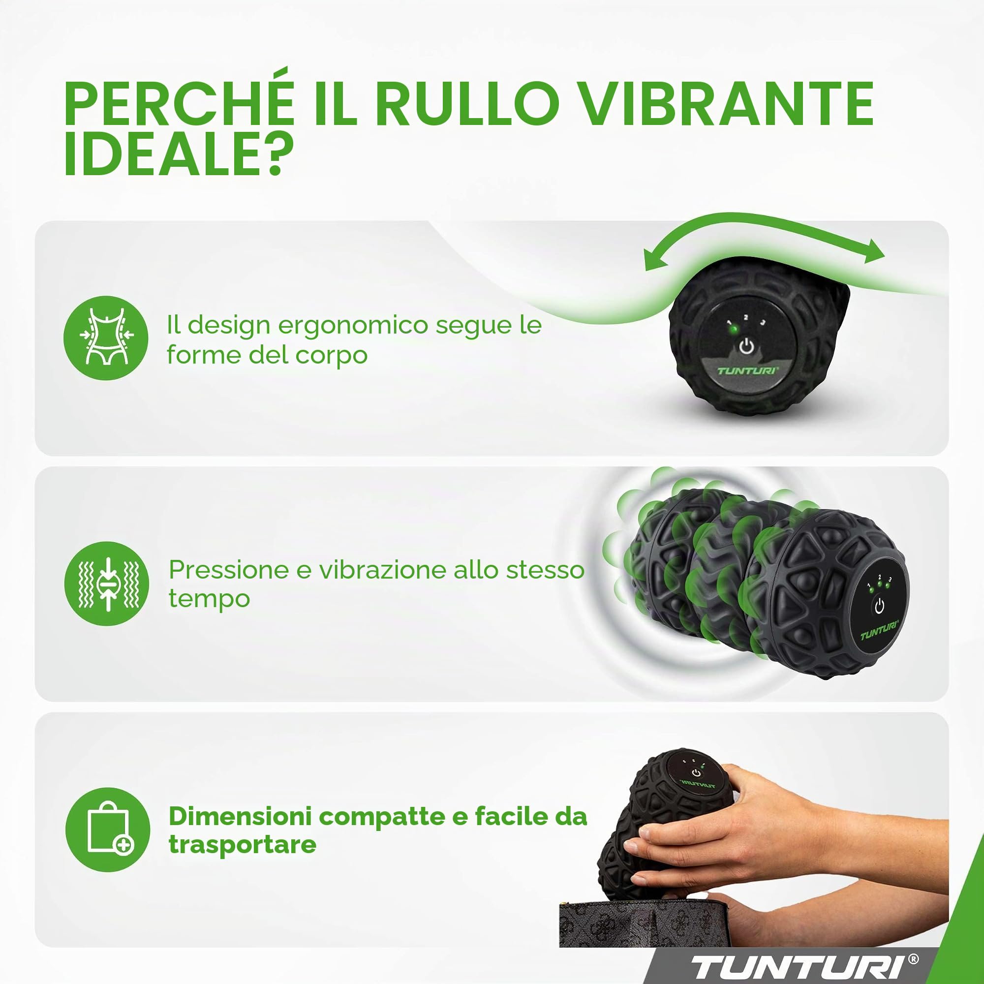 Tunturi Rullo massaggiante Vibrante Duo