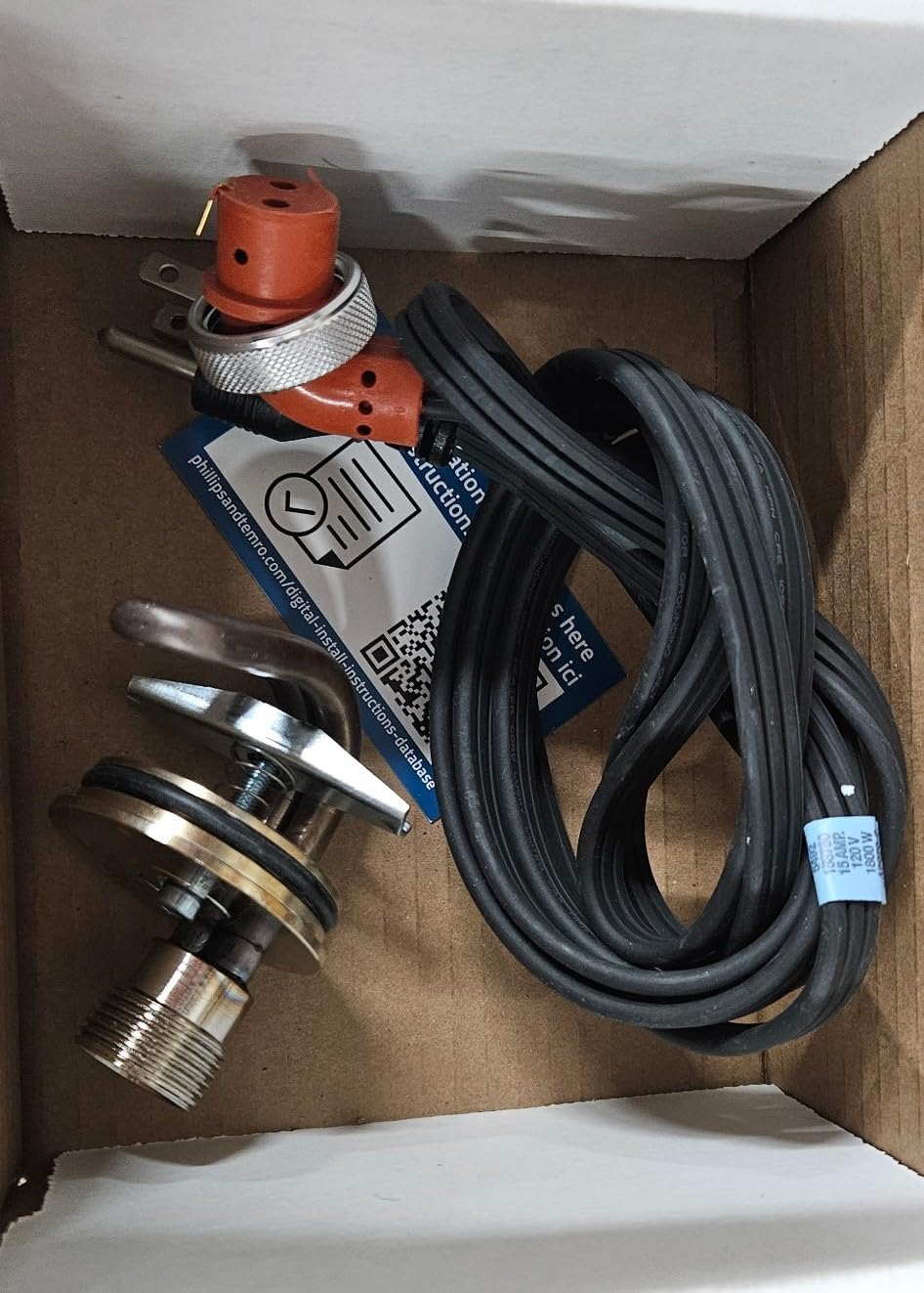 Phillips & Temro 350-0018 Freeze Plug Heater 120 V, 1000 Watts, 50 Mm Diameter, Right Front