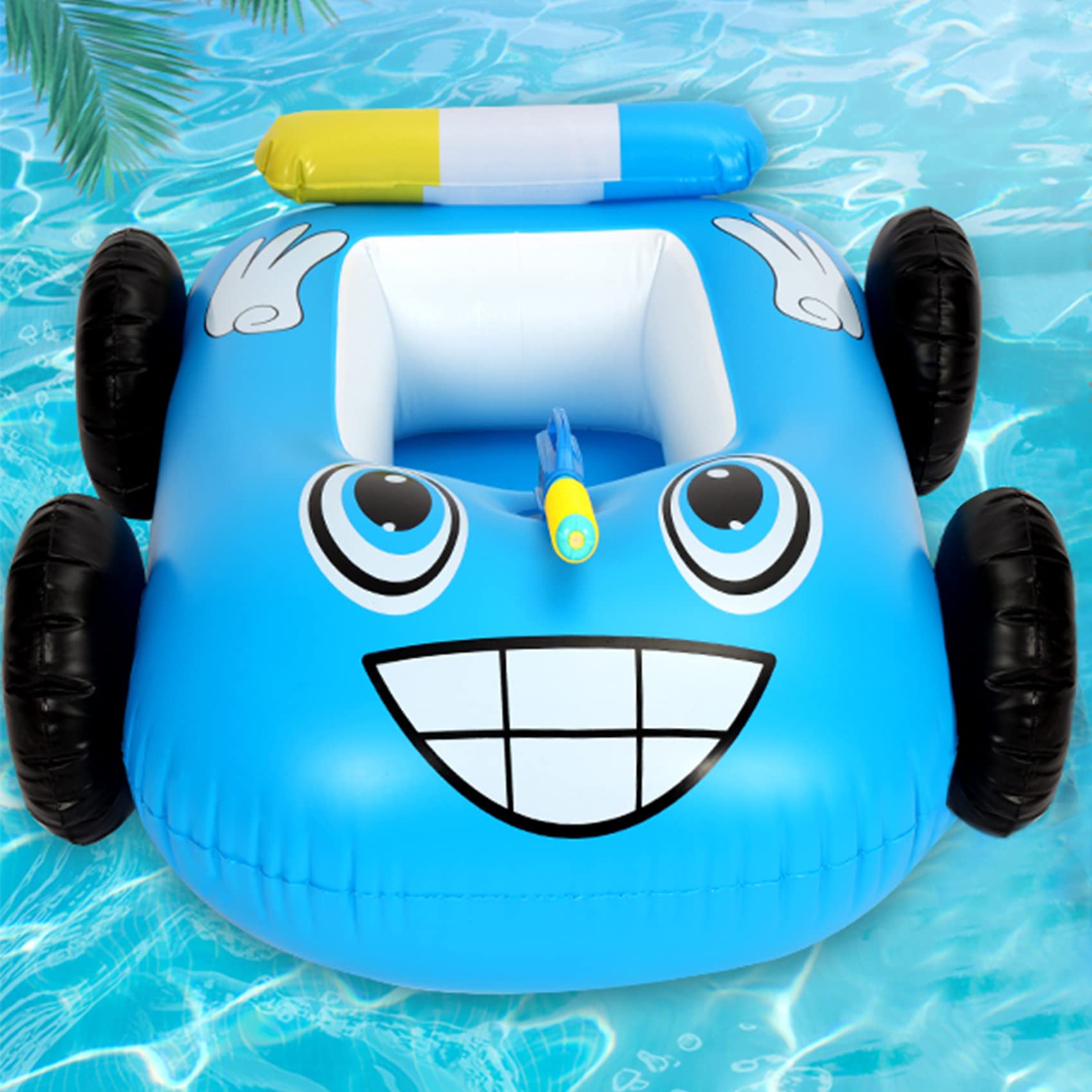 Buy Inflatable Car Boat Pool Float for Kids with Builtin Squirt