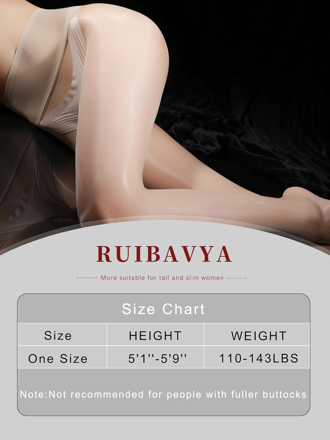 RUIBAVYA Shiny Pantyhose for Women Ultra Sheer Oil Glossy Stockings, Sexy Shimmery Seamless Tights - Image 4
