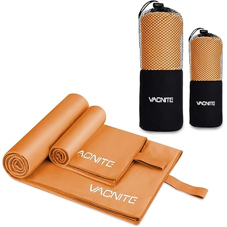 Amazon Vacnite 2枚 速乾タオル 152 78cm 80 38cm 3枚 スポーツタオル 152 78cm 80 38cm 38 38cm 収納袋付き 超吸水 柔らかい 色褪せない 防臭 高い耐久性 軽量 湿気 梅雨対策 旅行タオル バス タオル 水泳 スポーツ 旅行 家庭用 2枚セット オレンジ Vacnite
