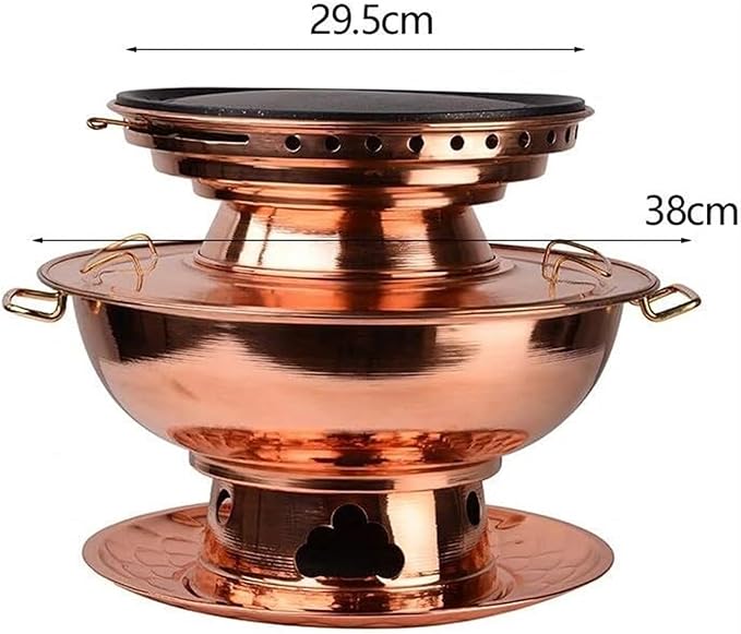 Olla de Cobre Vintage para Hot Pot Chino 38 cm miniatura 2