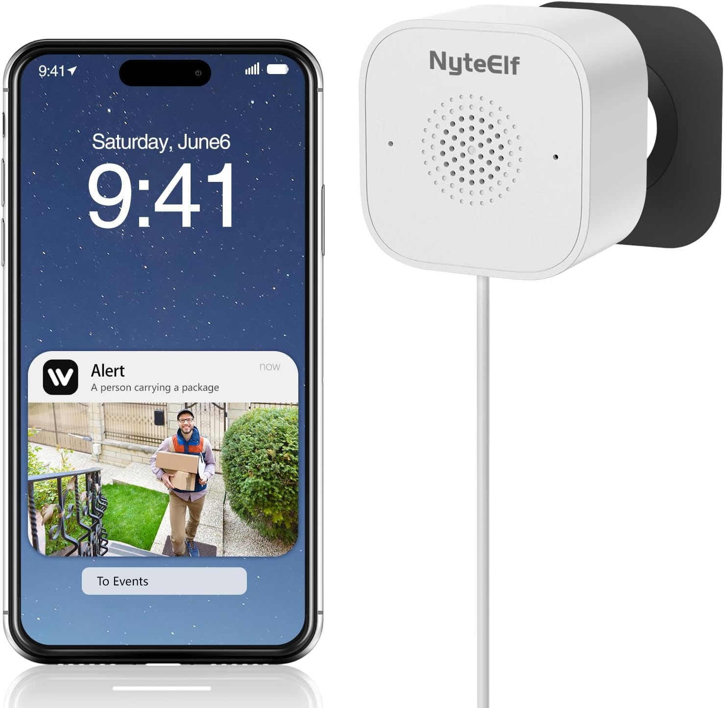 2K Window Camera for Home Security - 2.4Ghz WiFi Indoor Security Camera with Outdoor Monitoring, 3MP Color Night Vision, Human Detection, 24/7 Recording, Easy & Quick Install (White)