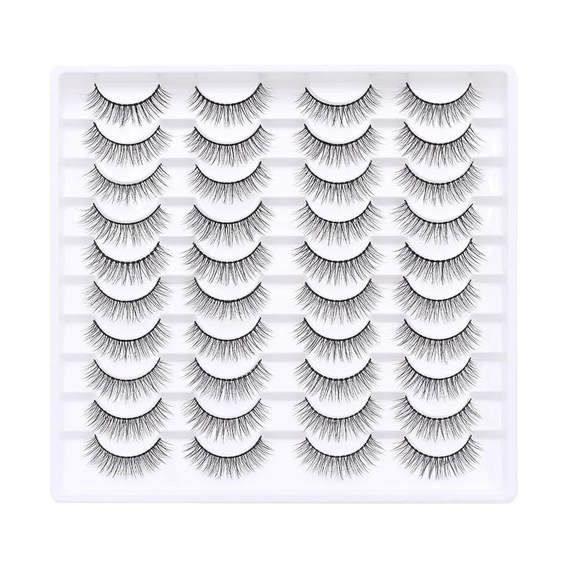 Cílios postiços Azenlo estilo 20-063, efeito 3D, 14 mm, 20 pares
