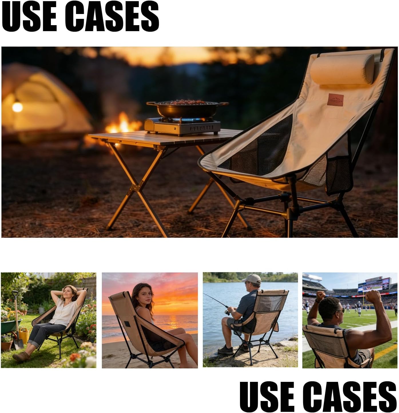 Folding Camping Chair,Zero Gravity Backpack Stool & Heavy-Duty High Back Reclining Sofa, Easy Installation Portable Outdoor Seating for Fishing, Beach, Picnic&Gift(Blue)