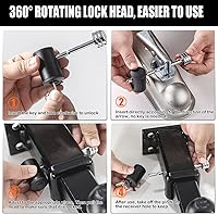 Vista 4 de CZC AUTO Cerradura de Acoplador de Lengüeta de Remolque Ajustable Cerradura de Pasador de Acoplador de Remolque, Diámetro 1/4 Pulgada, 3 Pulgadas