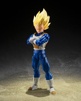 TAMASHII NATIONS SH. Figuarts Dragon Ball Z Super Saiyan Vegeta Approx. 5.3 in 135 mm, PVC & ABS, Painted Action Figure