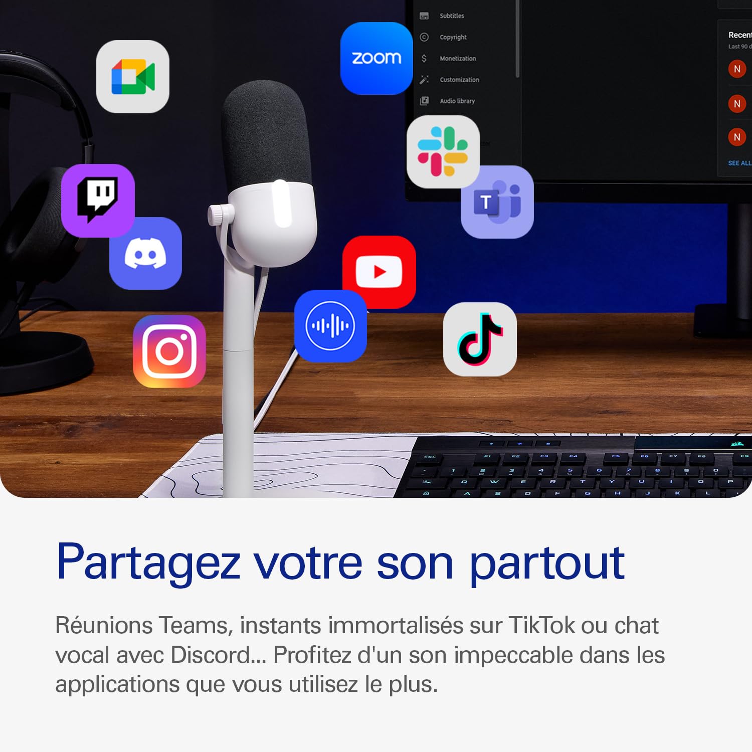 Elgato Wave Neo – Micro USB à condensateur, bouton Mute, pour jeux, streaming, visio et enregistrement de voix sur Teams/Zoom/OBS/Twitch/YouTube, etc., plug-and-play, compatible PC, Mac, iPad, iPhone