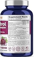 Vista 2 de NusaPure Complejo de resveratrol y polifenol 1450 mg 180 cápsulas vegetarianas (sin OMG, sin gluten) Vitamina C
