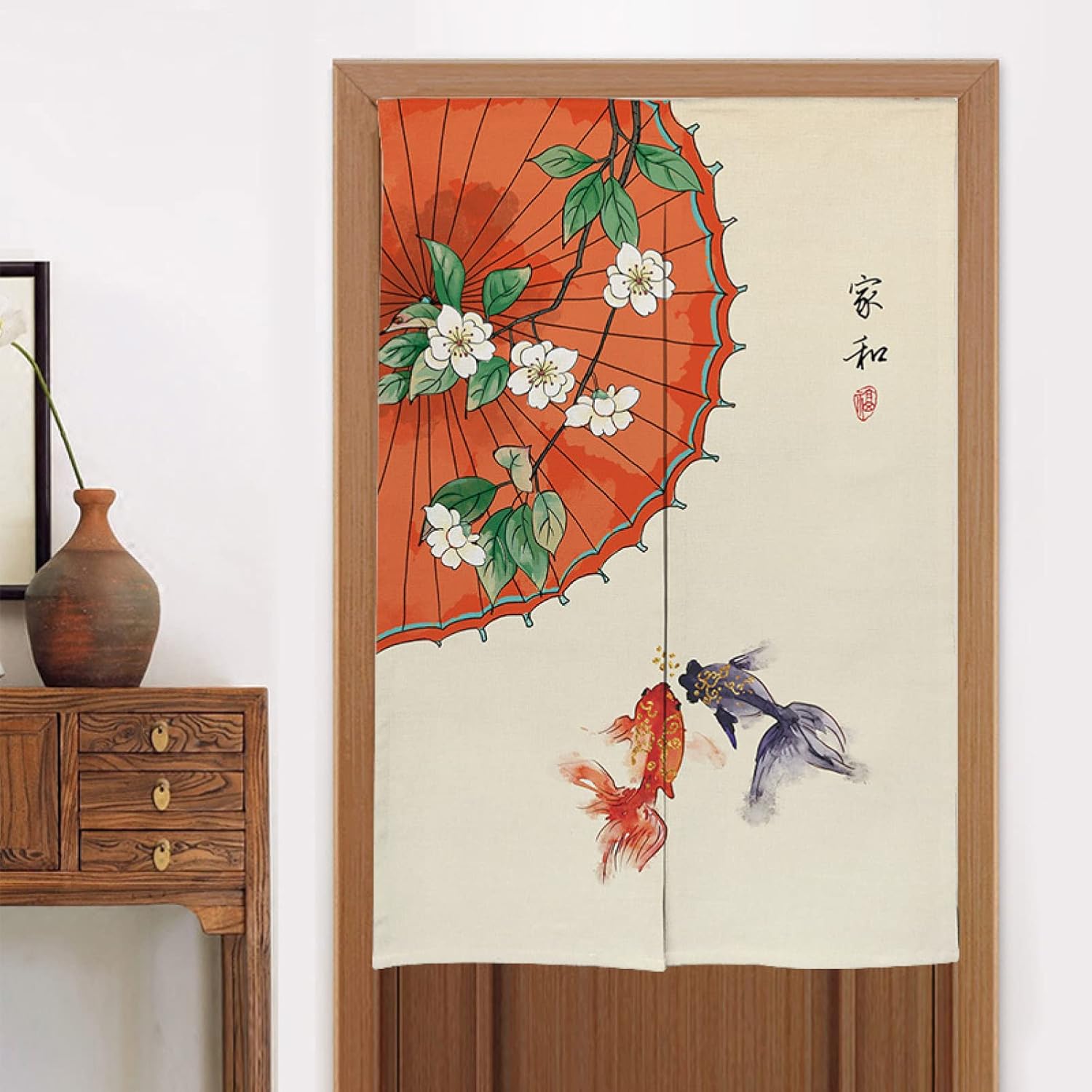 間仕切り 保温 カラー インテリア のれん ロング 目隠し 間仕切りカーテン 和風 100*140cm 厚手 冷気遮断 遮光 桜 柄