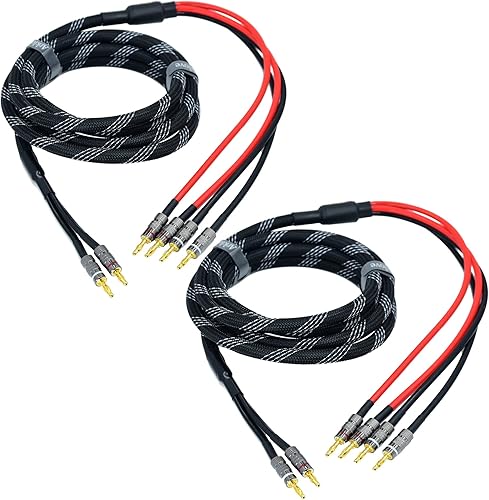 Arklove Cable de altavoz de 30 pies, 2 paquetes de 13 AWG, cable trenzado de alt