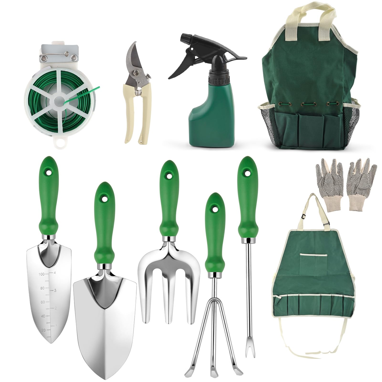 Outils de Jardinage Robustes de 11 pièces pour Femmes, Hommes, Maman, Papa