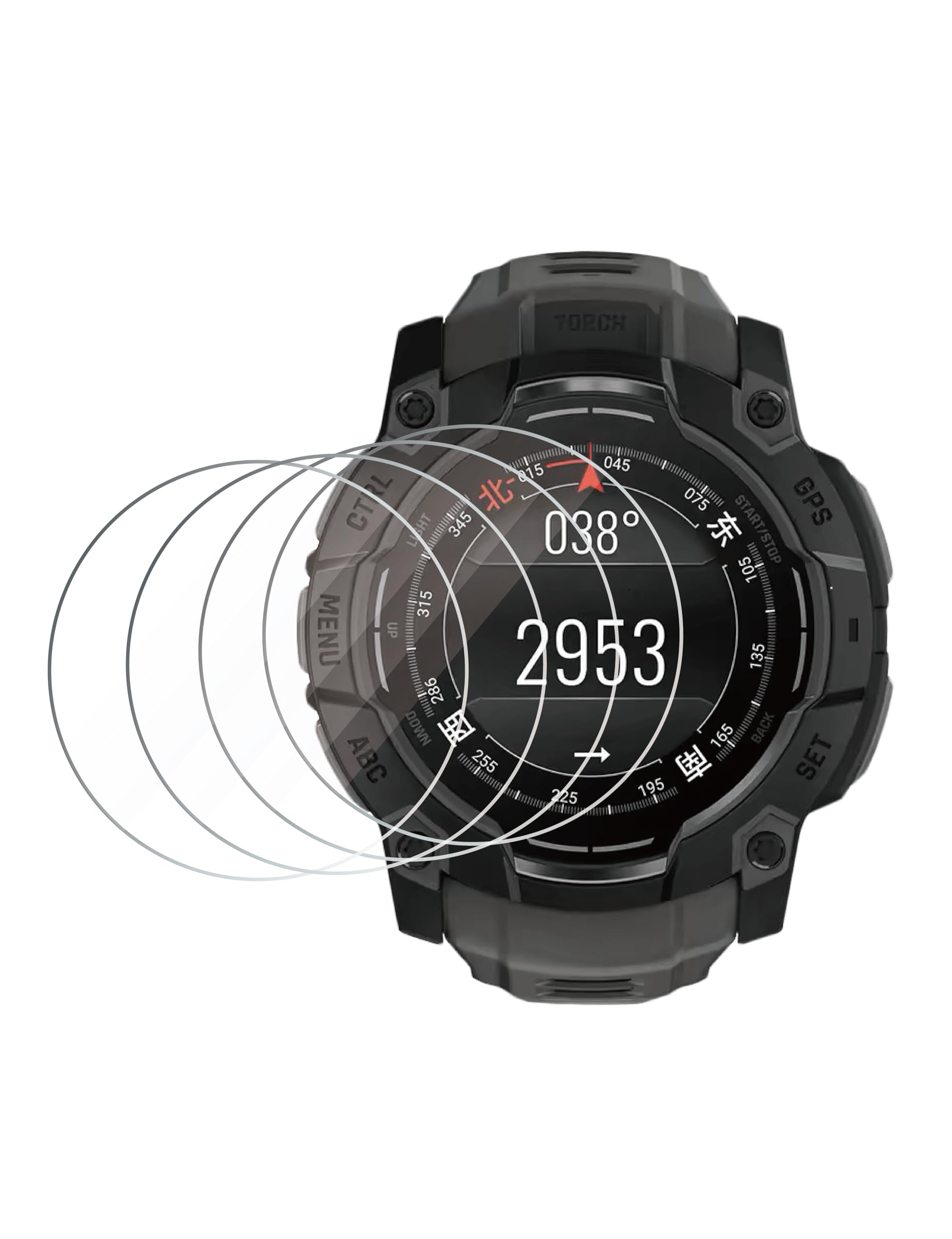 4 Pack for Garmin instinct 3 50mm AMOLED/Solar Screen Protector, 9H Tempered Glass Protective Film