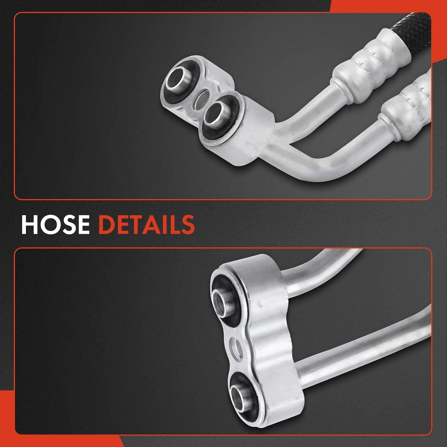 A-Premium Inlet and Outlet Engine Oil Cooler Line Hose Assembly Compatible with Chevrolet Blazer 1995 S10 GMC Sonoma 1994-1995 Jimmy 4.3L, 4WD