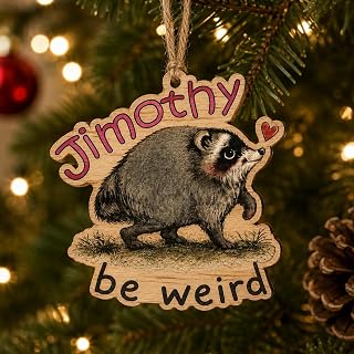 Funny Seattle Raccoon Christmas Decor, Jimothy Wooden Ornament, Jimothy Wooden Ornament, Viral Seattle Raccoon Christmas Decor, Funny Secret Santa Gift, Jimothy the Raccoon Keepsake 2026