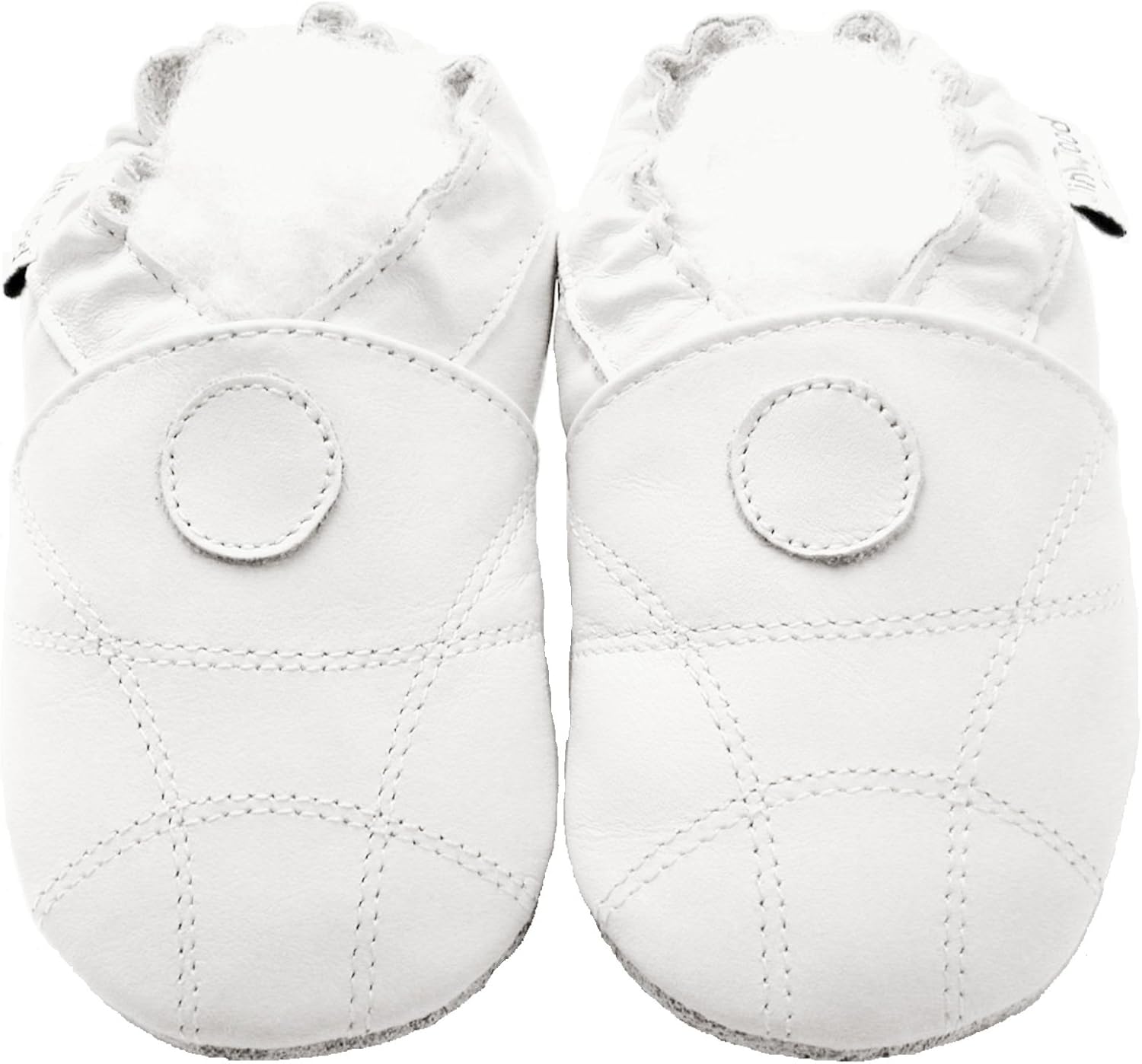 Leather Baby Soft Sole Shoes Boy Girl Infant Children Kid Toddler Crib First Walk Gift Soccer White (24-30month, White)