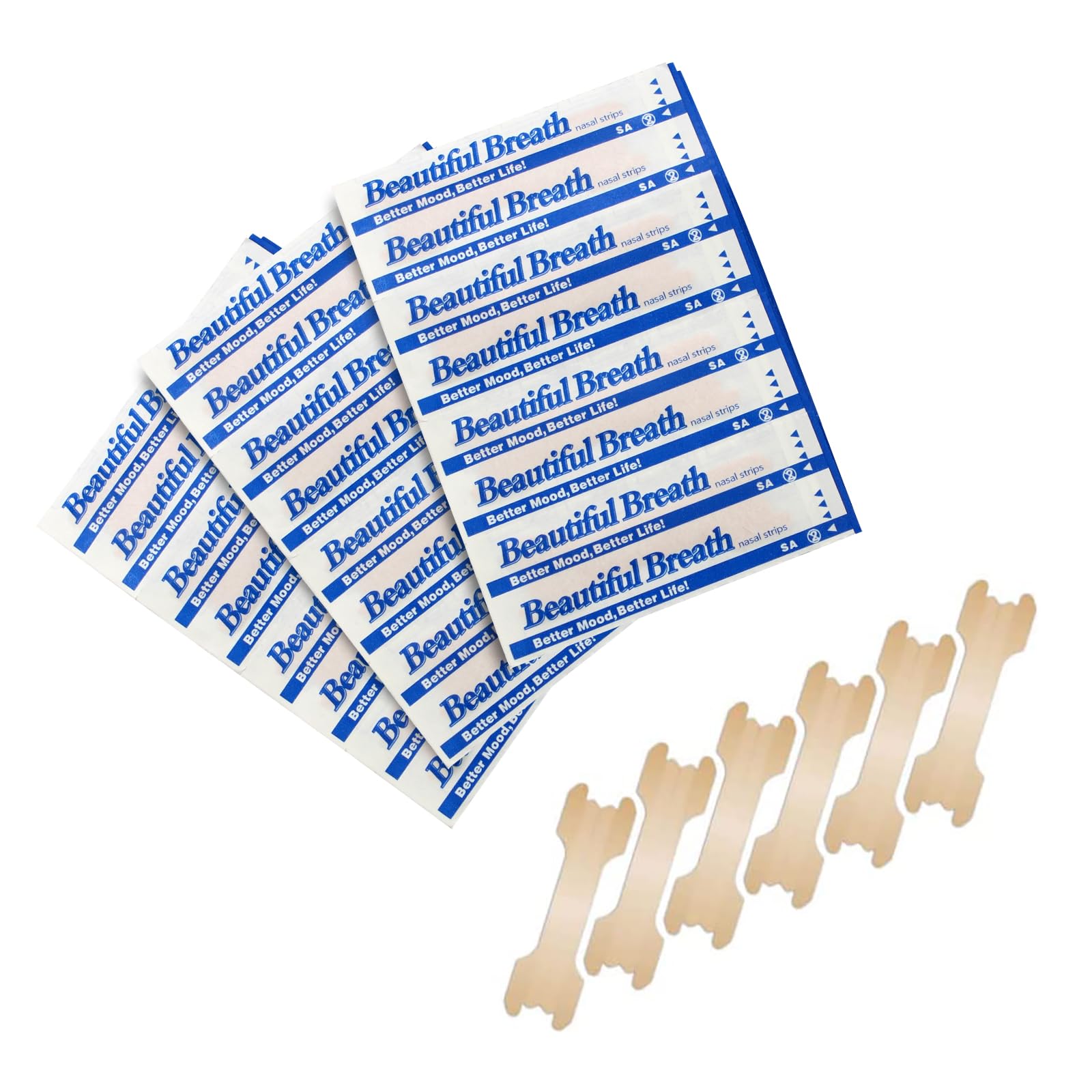 MYMULIKE Nasenpflaster 200 Stück, Nasenstrips, Nasenstrips Größe l (66 x 19 mm) für Sport