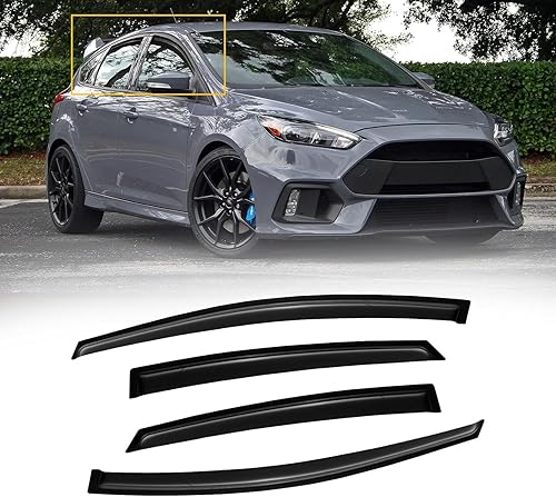 Miniatura 347 de Visera de ventana para Toyota 4Runner 2010-2024, protectores de lluvia de canal exterior, deflector de ventilación, sombra de viento, humo oscuro