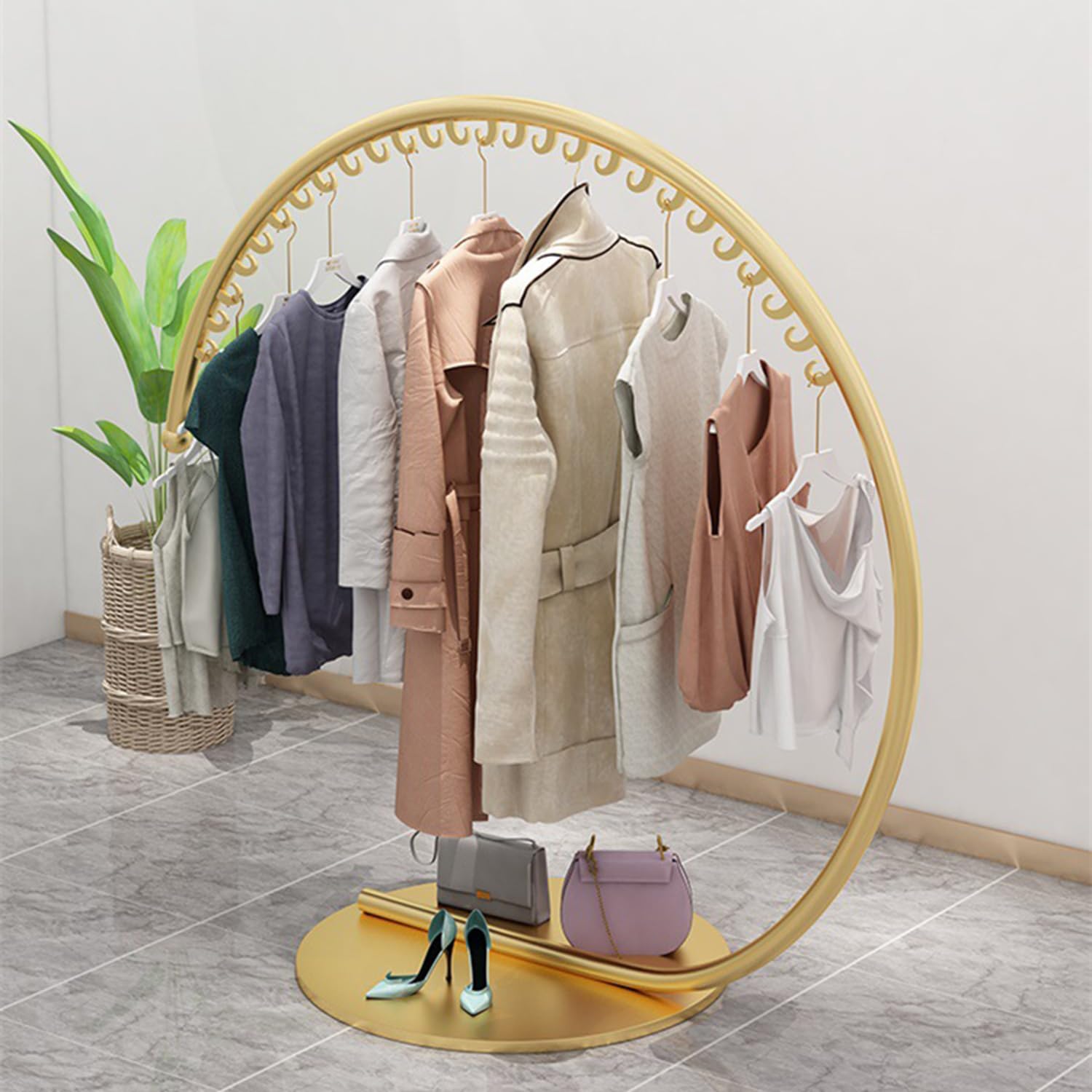 dinos　Lettre　ディノス　レットル ハンガーラック ゴールド 60　金 Lettre/レットル ハンガーラック ゴールド 幅60cm 通販 - ディノス