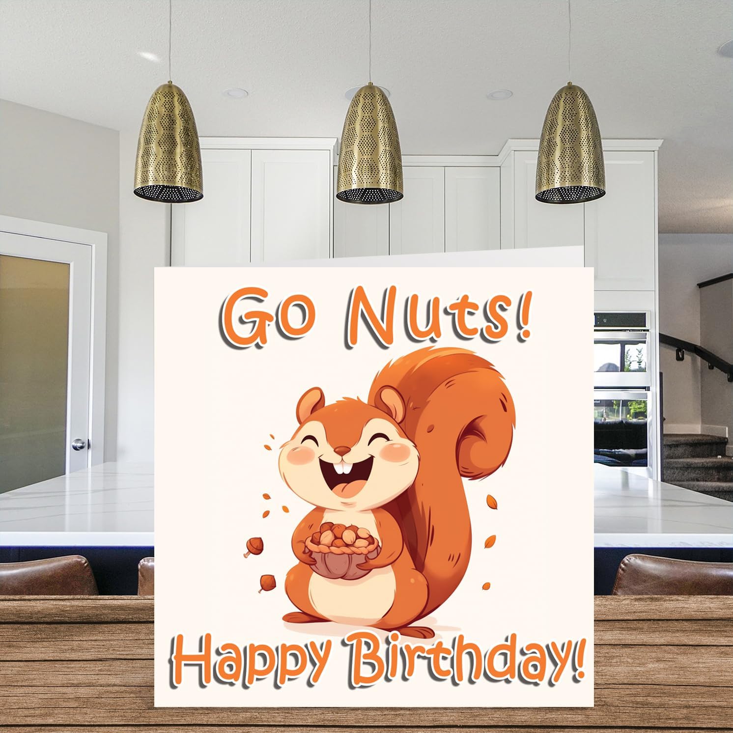 Squirrel Birthday Cards - Animal Puns - Happy Birthday Card for Son Daughter Brother Sister Grandson Granddaughter Niece Nephew Cousin, 145mm x 145mm Bday Greeting Cards