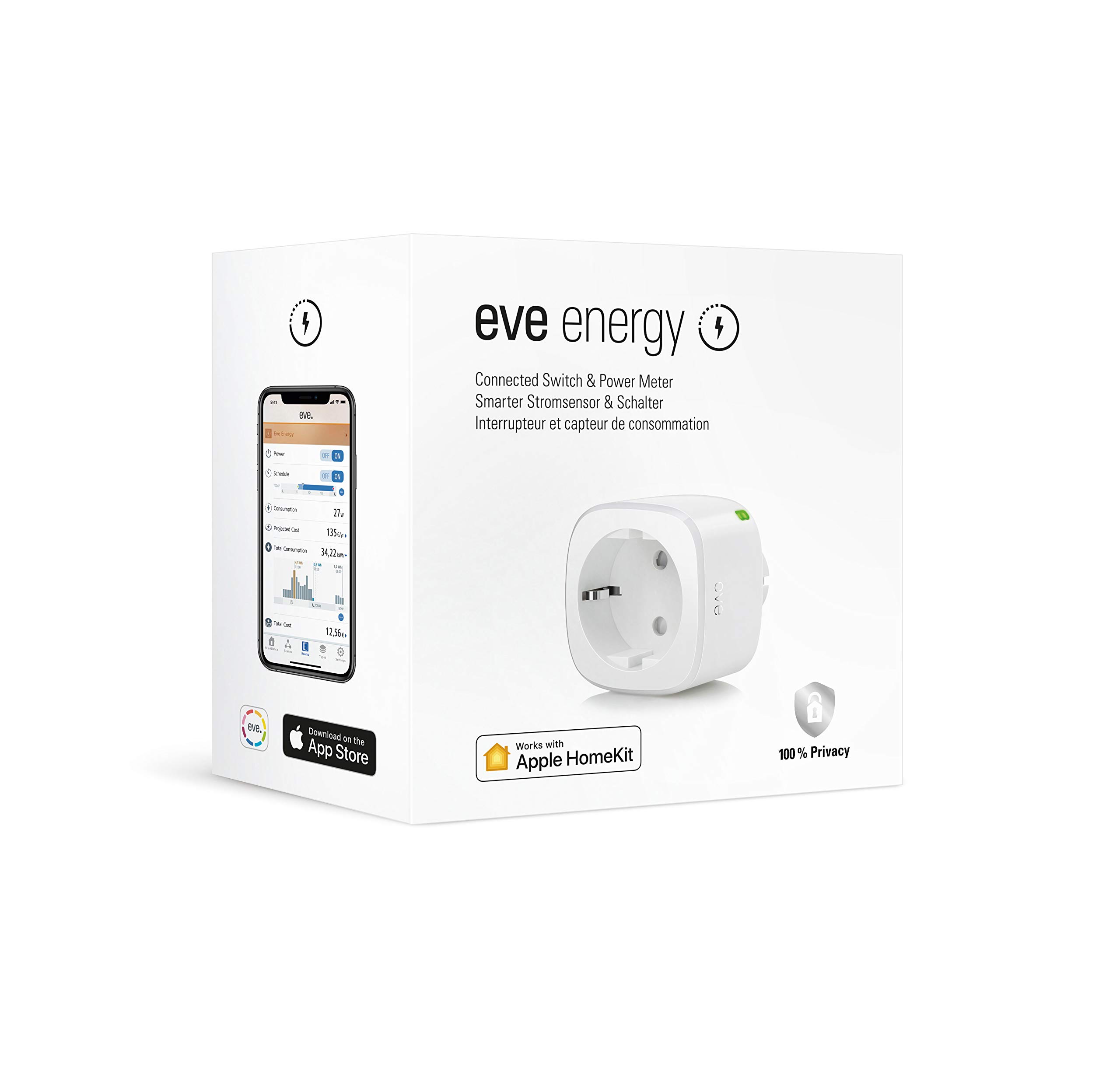 EVE Energy Interruttore e Misuratore di Energia Wireless con Bluetooth Low Energy