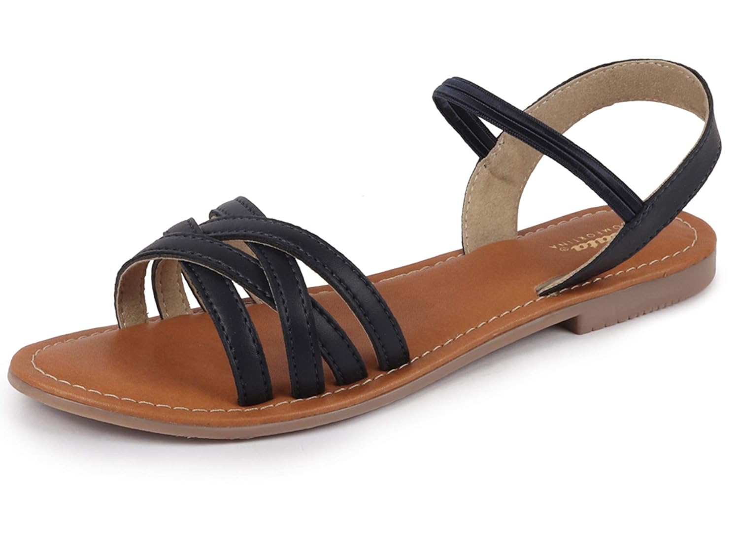 Buy BATA Comfortina Women's 561900237 Blue Flat Slip On Sandals (4 UK