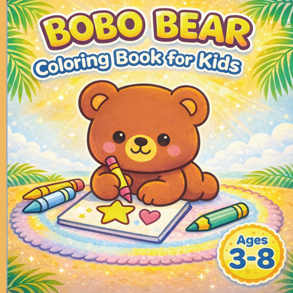 Bobo Bear Coloring Book for Kids: Cozy, Easy & Fun Coloring Pages with Cute Animals for Ages 3–8