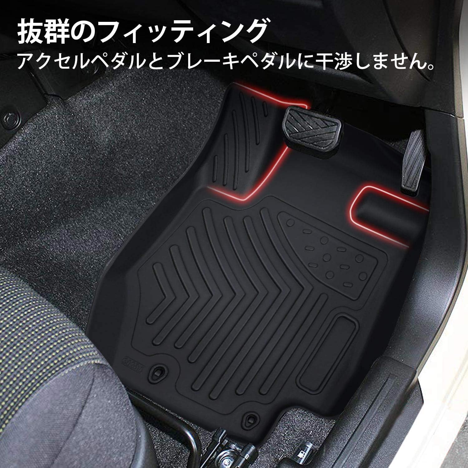 即納 大特価 ジムニーシエラ Jb43w 新品 カーマット フロアマット 赤黒 チェックレッド 内装品 シート