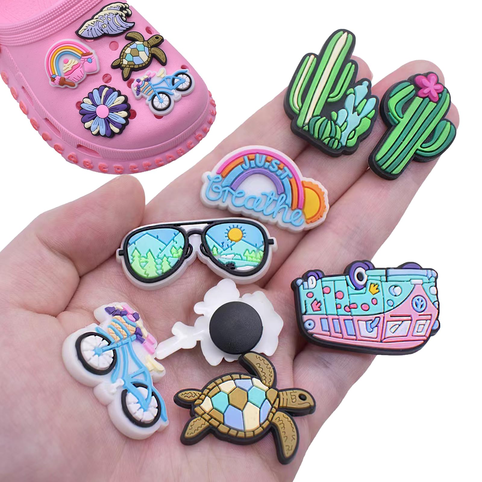 Pack 35 Adornos para Zapatos Zuecos, Shoe Charms, Pins Decorativos para Regalos de Niños Fiesta