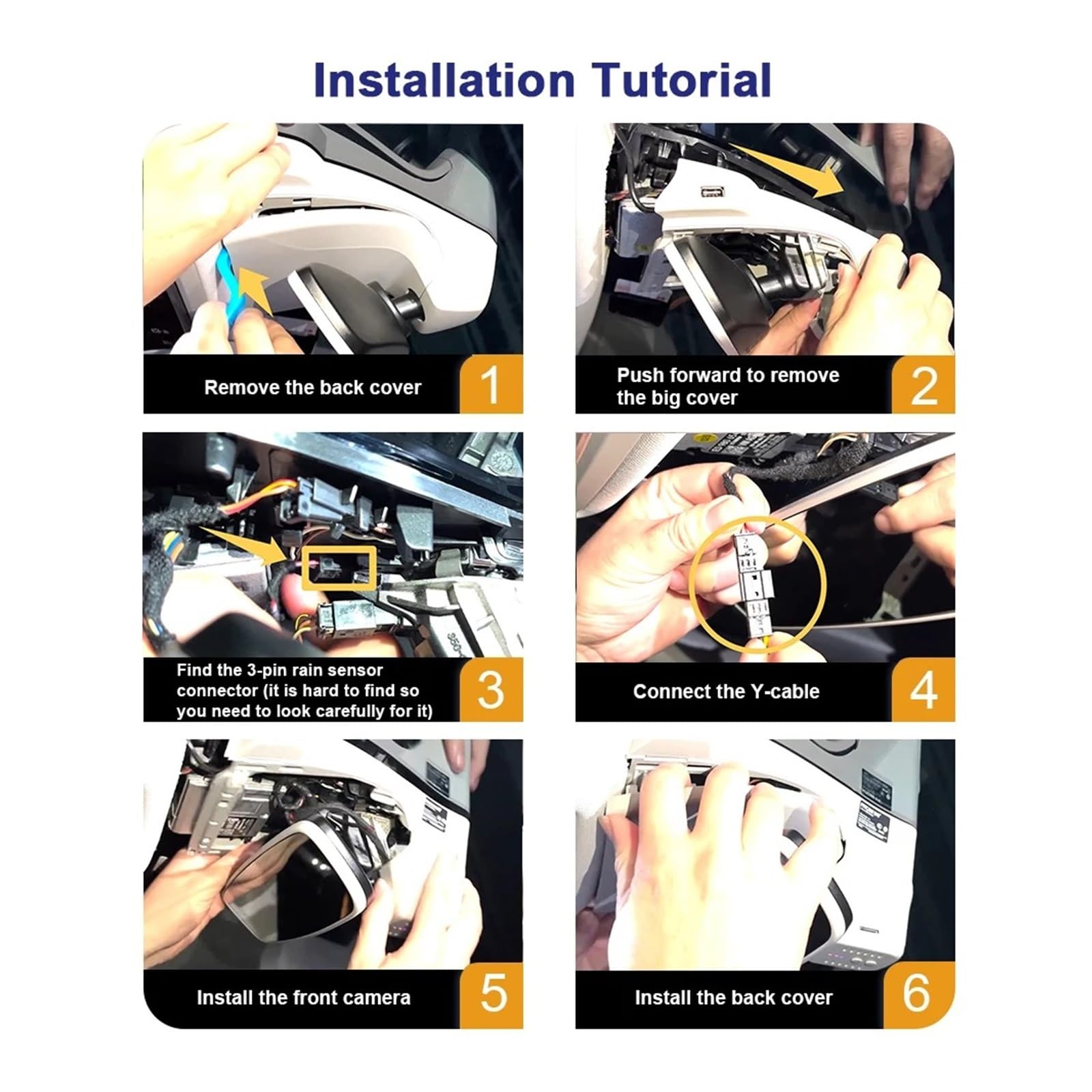 Kamera zapasowa 4K Dash Cam zamiennik dla VW dla ID.4 dla Q4 dla E-tron dla Cupra dla Tavascan, WiFi samochodowa kamera DVR z noktowizorem, styl OEM (4K przód 64 GB, A) (B/2K Dual 64GB)