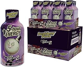 5-hour Energy Shots Outer Worlds 2 Purpleberry Punch Flavor, 1.93 Fl Oz, Pack of 24