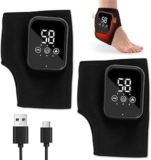 2 Pcs Fussmassagegerät elektrisch testsieger, 3-In-1-Fußmassager, Fußmassagegerät Füsse Neuropathie, 3 Vibration Modi, 3 Wärmestufen, für Knöchel, Ferse, Achillessehnenentzündung