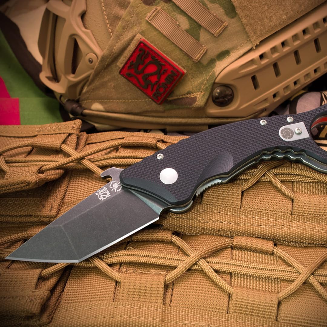 Spartan Blades Shoto Ronin Folding Karambit Knife Black Tanto CTS-XHP Blade Black G10 Handles - SFBL9BK (SBSFBL9BK)