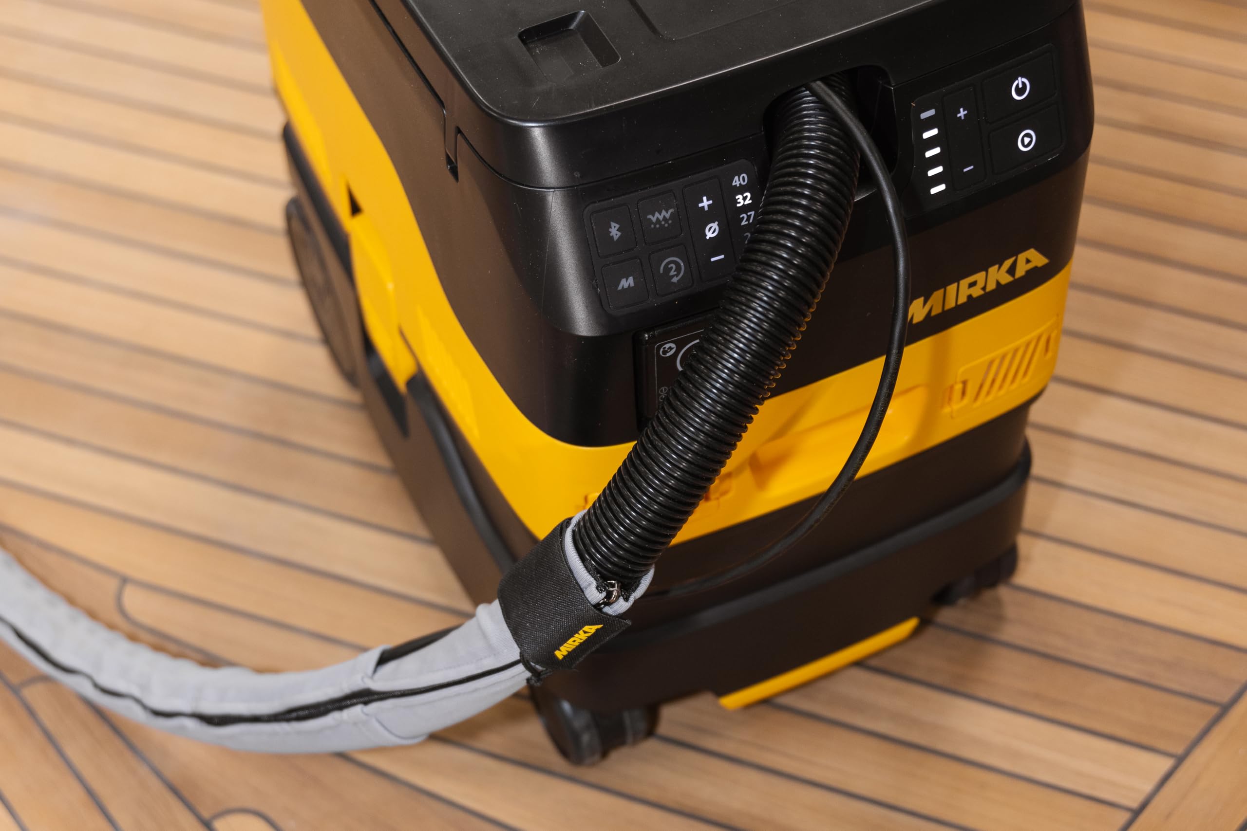 Mirka DEXOS 1217 M AFC/Aspirateur Industriel Classe M/Aspirateur Eau et poussière 17 l/Nettoyage Automatique du Filtre/Tuyau de 4 m et Manchon