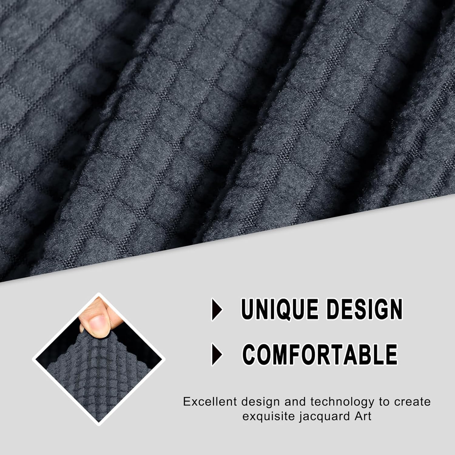 Swivel Armchair Slipcover, Swivel Armchair Office Chair Cover, Curved Back Accent Desk Chair Protector, for Living Room Bedroom Home Office (Dark Gray)