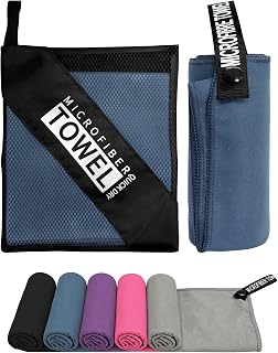 Mikrofaser Handtuch – Schnell Trocknend, Super Saugfähig und Ultraleicht, kompaktes Reisehandtuch für Fitnessstudio, Strand, Schwimmen, Laufen und Camping