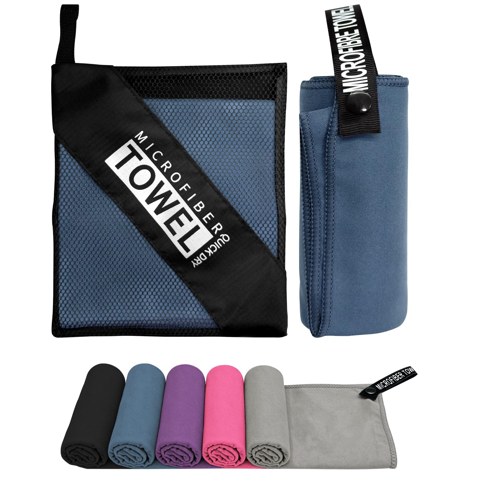 Sevenpers Mikrofaser Handtuch – Schnell Trocknend, Super Saugfähig und Ultraleicht, kompaktes Reisehandtuch für Fitnessstudio, Strand, Schwimmen, Laufen und Camping