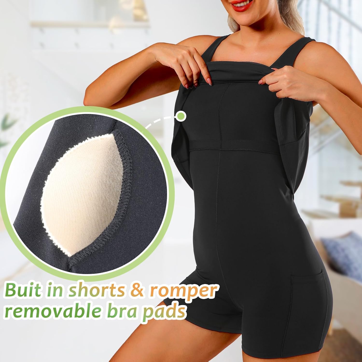 Womens Tennis Dress Workout Dress with Built-in Bra & Shorts Pockets Sleeveless Golf Dress Athletic Dress for Exercise