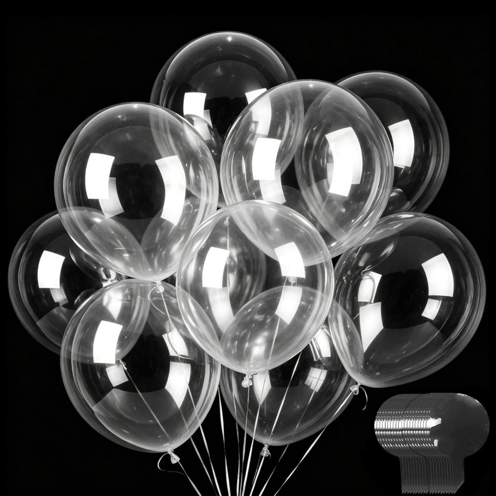 HARY 22 Pcs 24 Inch Bobo Balloons, Clear Balloons