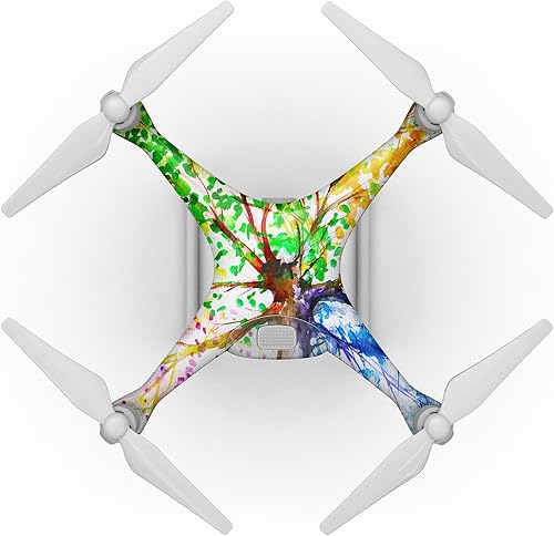 Miniatura 7 de DesignSkinz - Compatible con drones DJI Phantom 4 - Vinilo adhesivo protector resistente a los arañazos - Rayas arcoíris